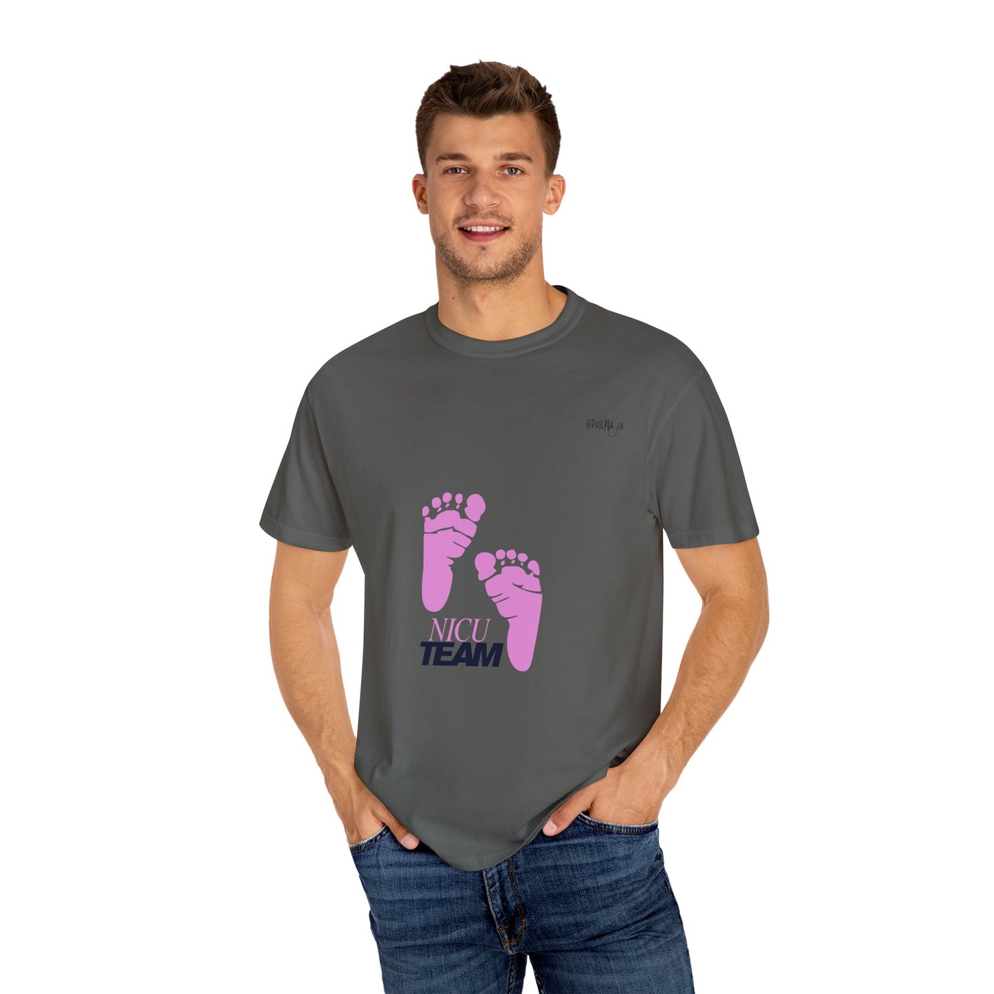NICU Team Unisex T-shirt with Small Feet Design