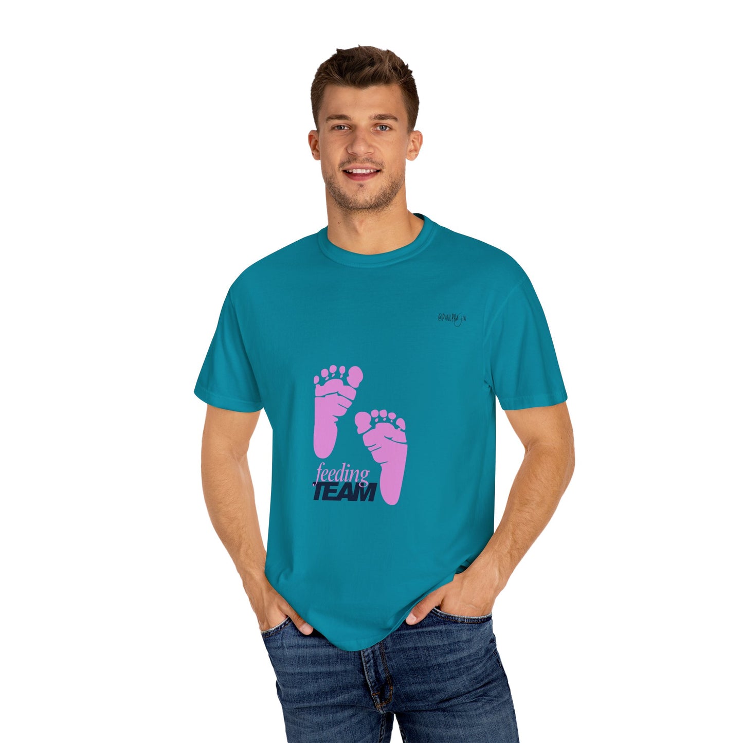 NICU Feeding Team Unisex T-shirt with Small Feet Design