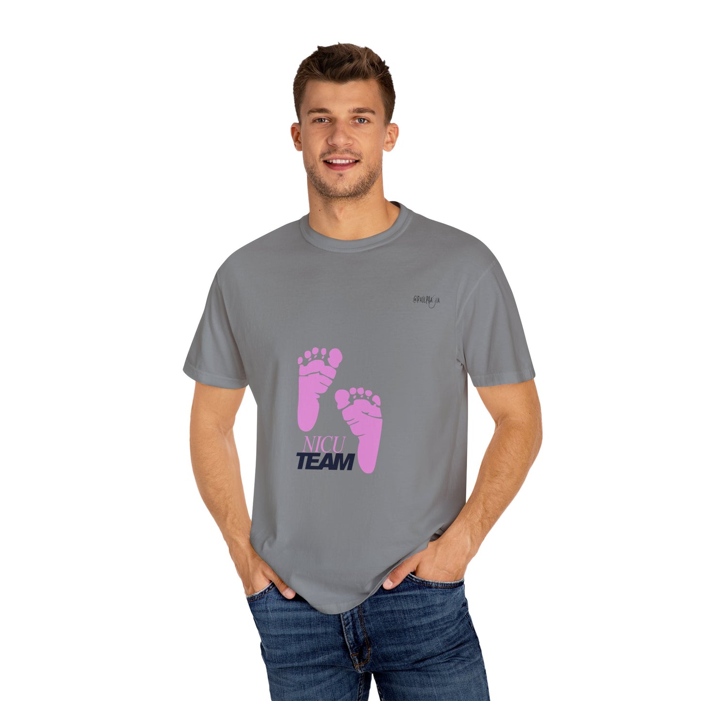 NICU Team Unisex T-shirt with Small Feet Design
