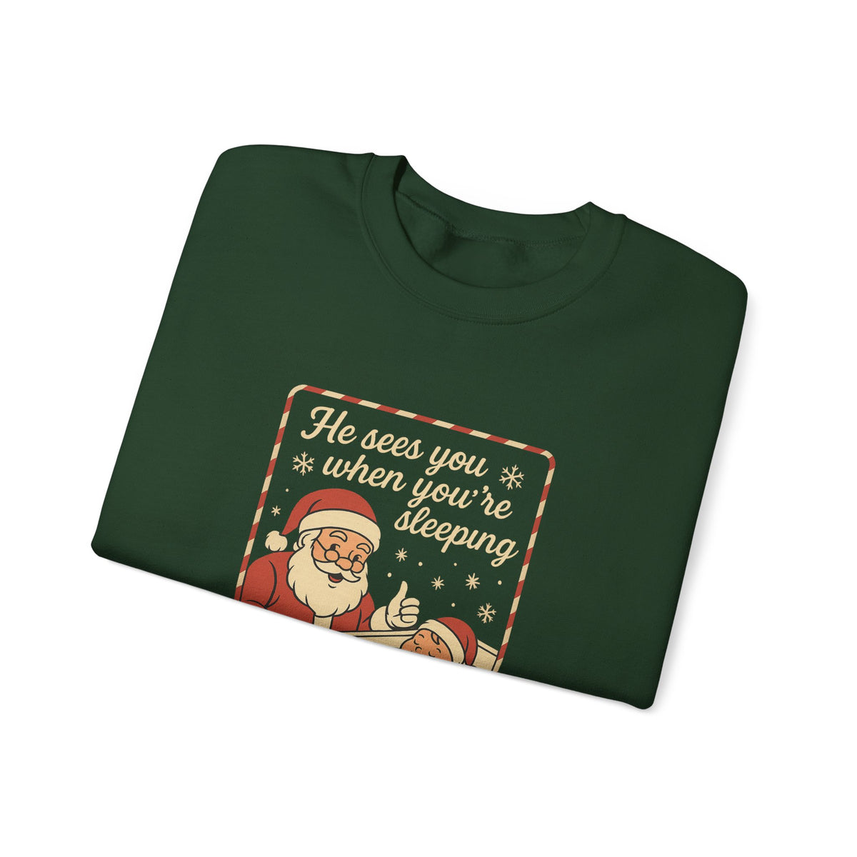Santa's Sleepy Sweater - Holiday Humor