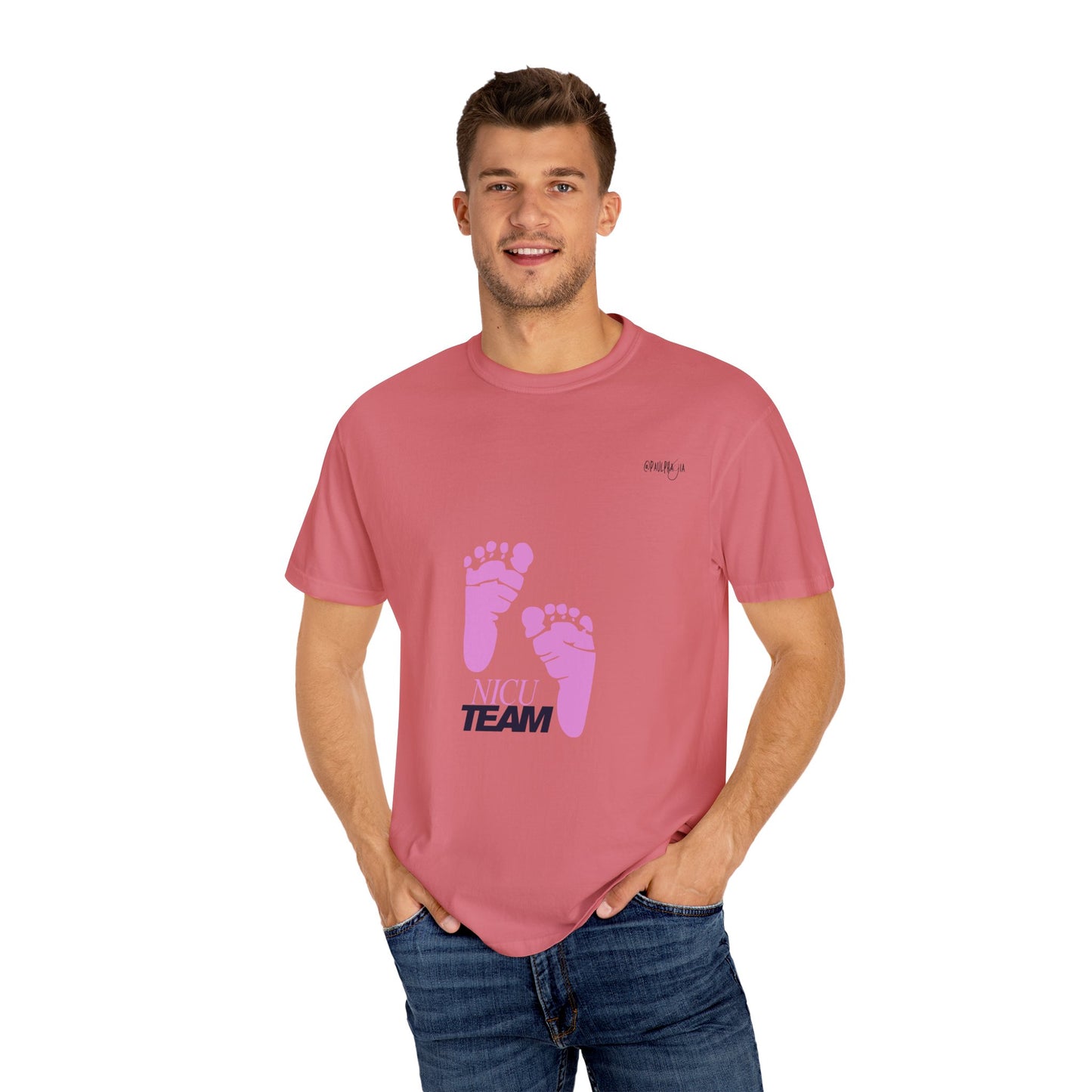 NICU Team Unisex T-shirt with Small Feet Design