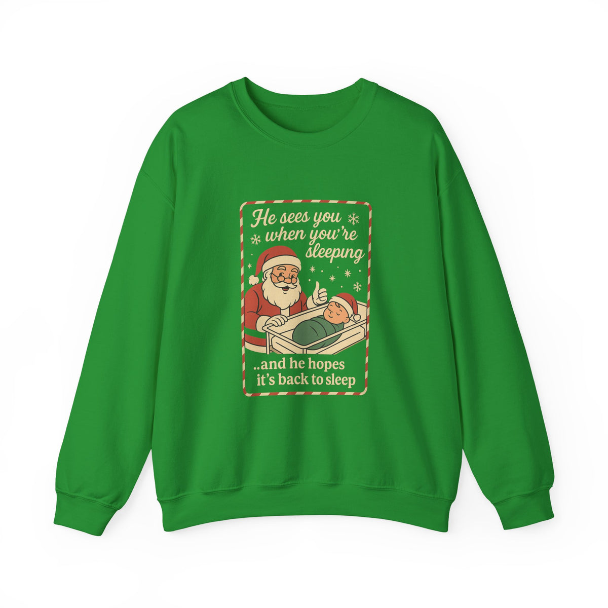 Santa's Sleepy Sweater - Holiday Humor