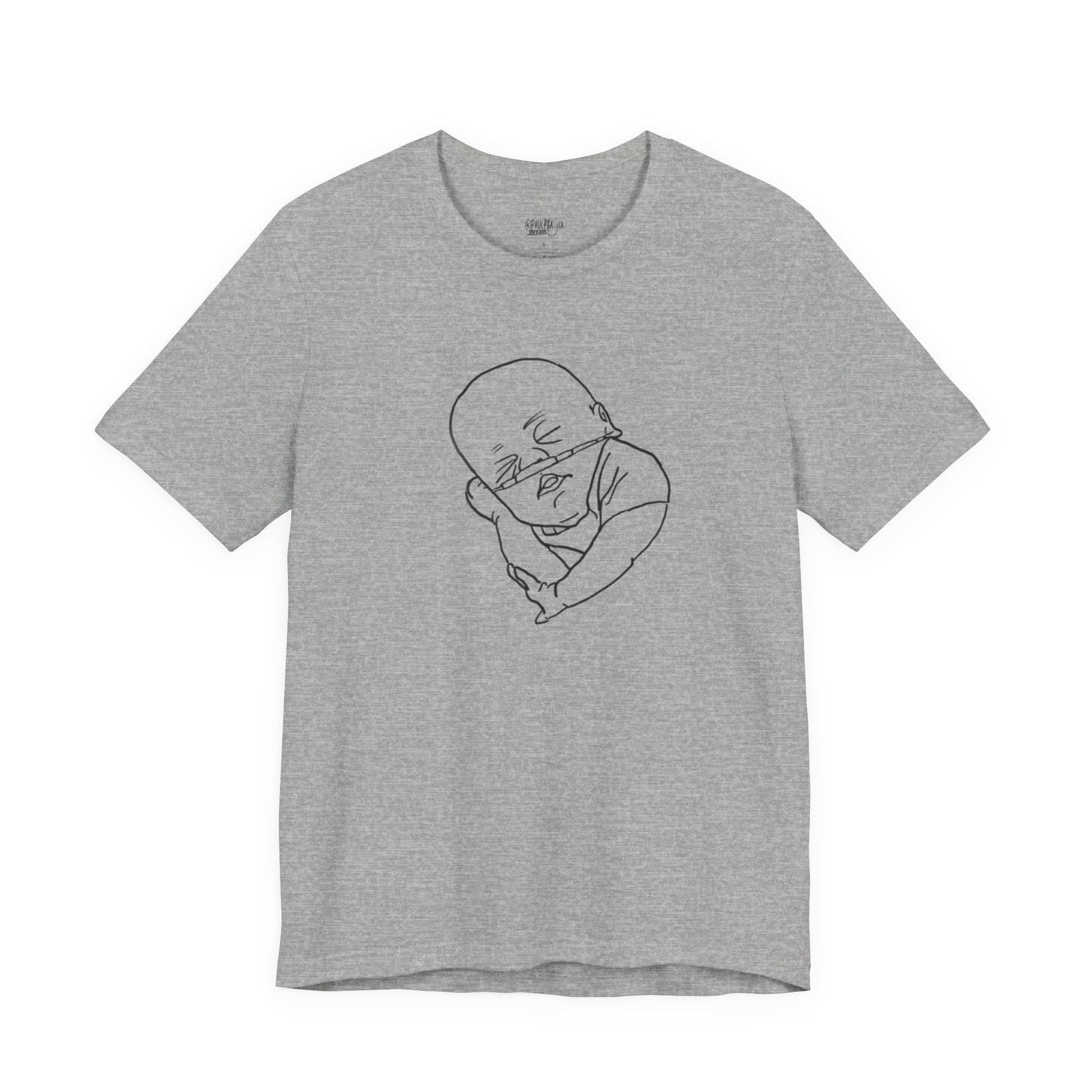 T-Shirt Hand-Drawn Preemie with O2 Support for NICU Awareness