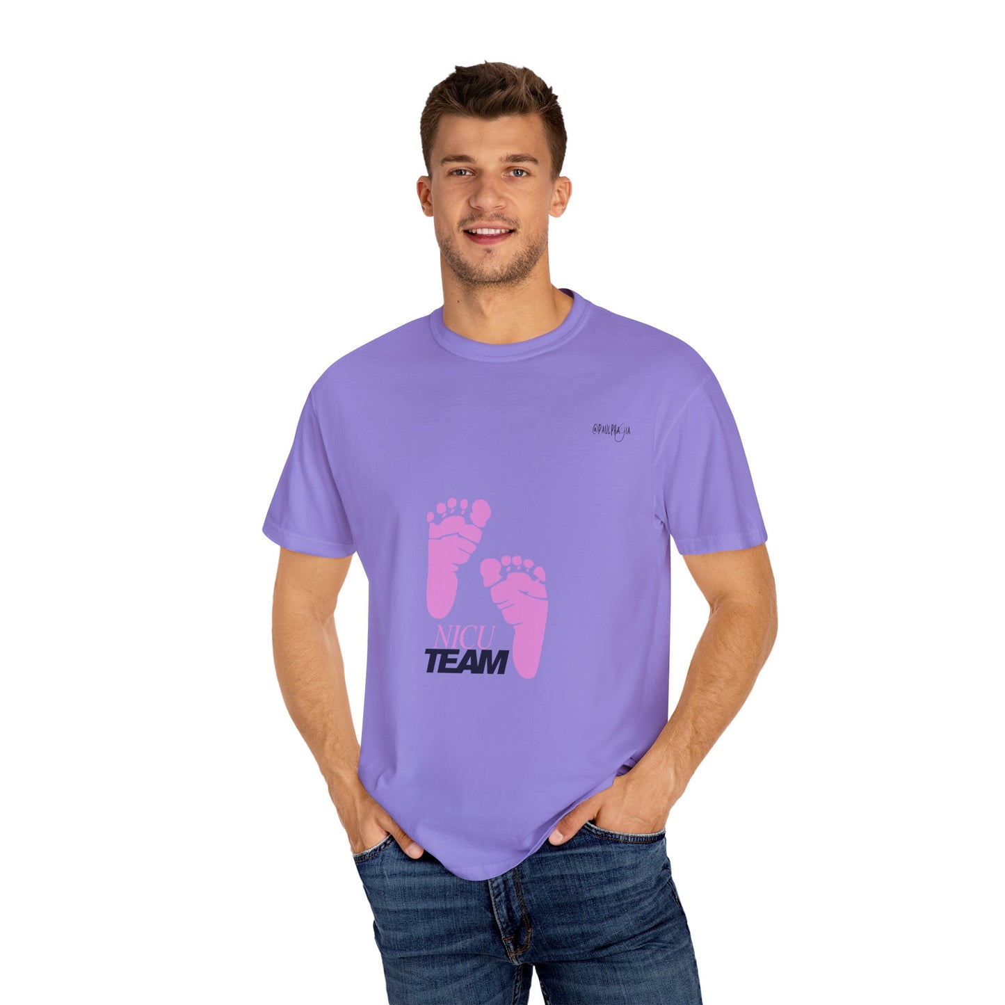 NICU Team Unisex T-shirt with Small Feet Design