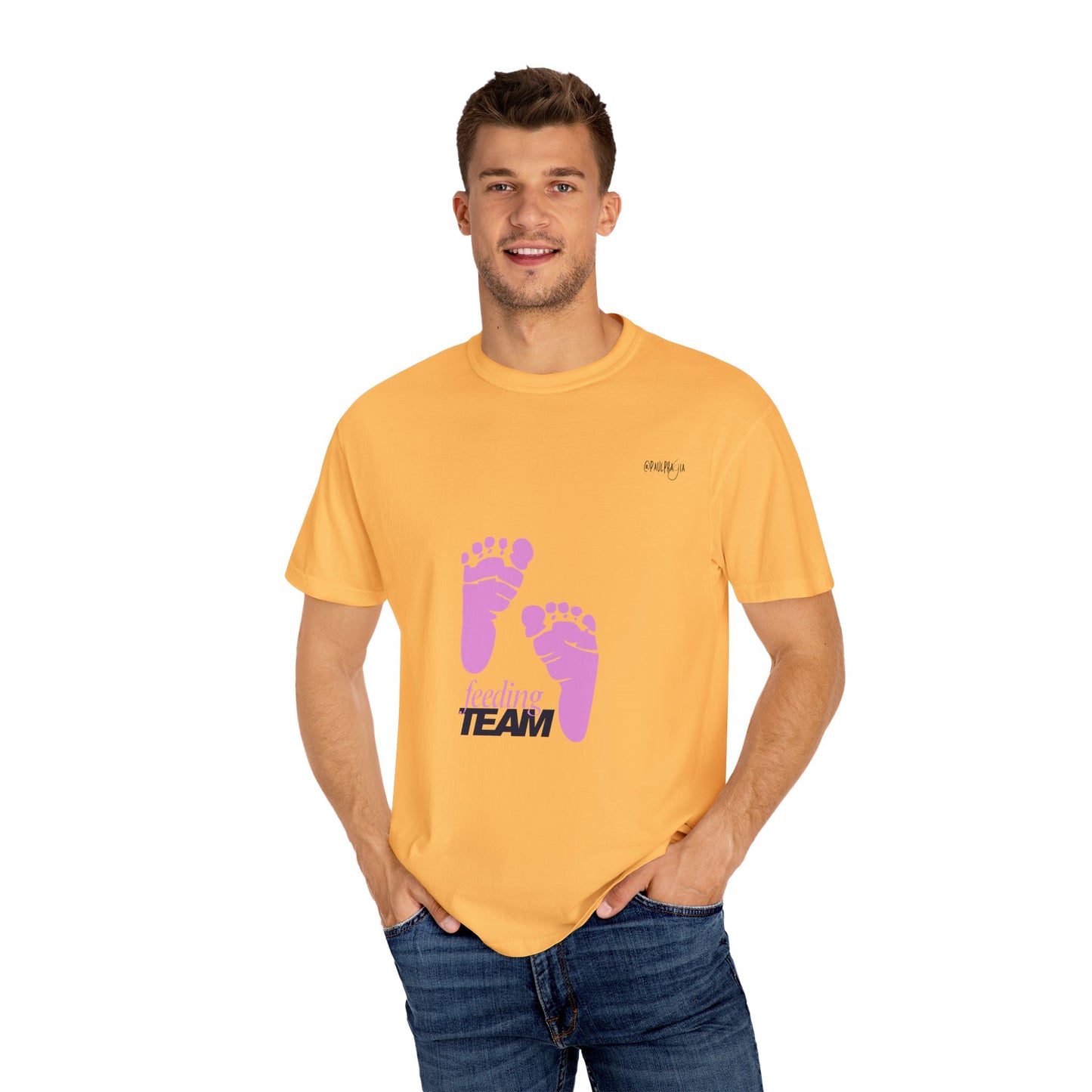 NICU Feeding Team Unisex T-shirt with Small Feet Design