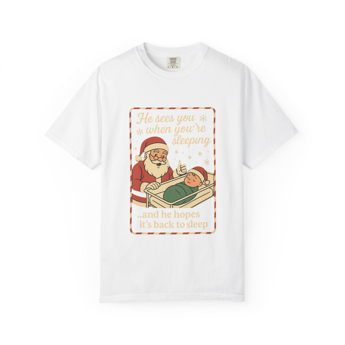 Santa's Sleepy T-Shirt - Holiday Humor Tee