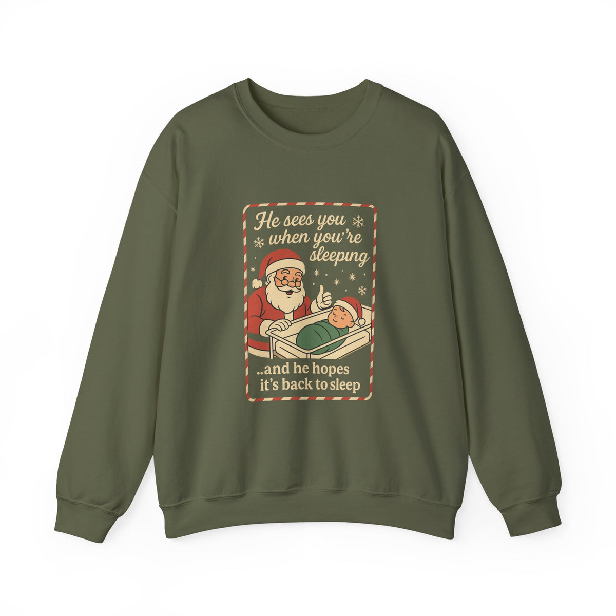 Santa's Sleepy Sweater - Holiday Humor