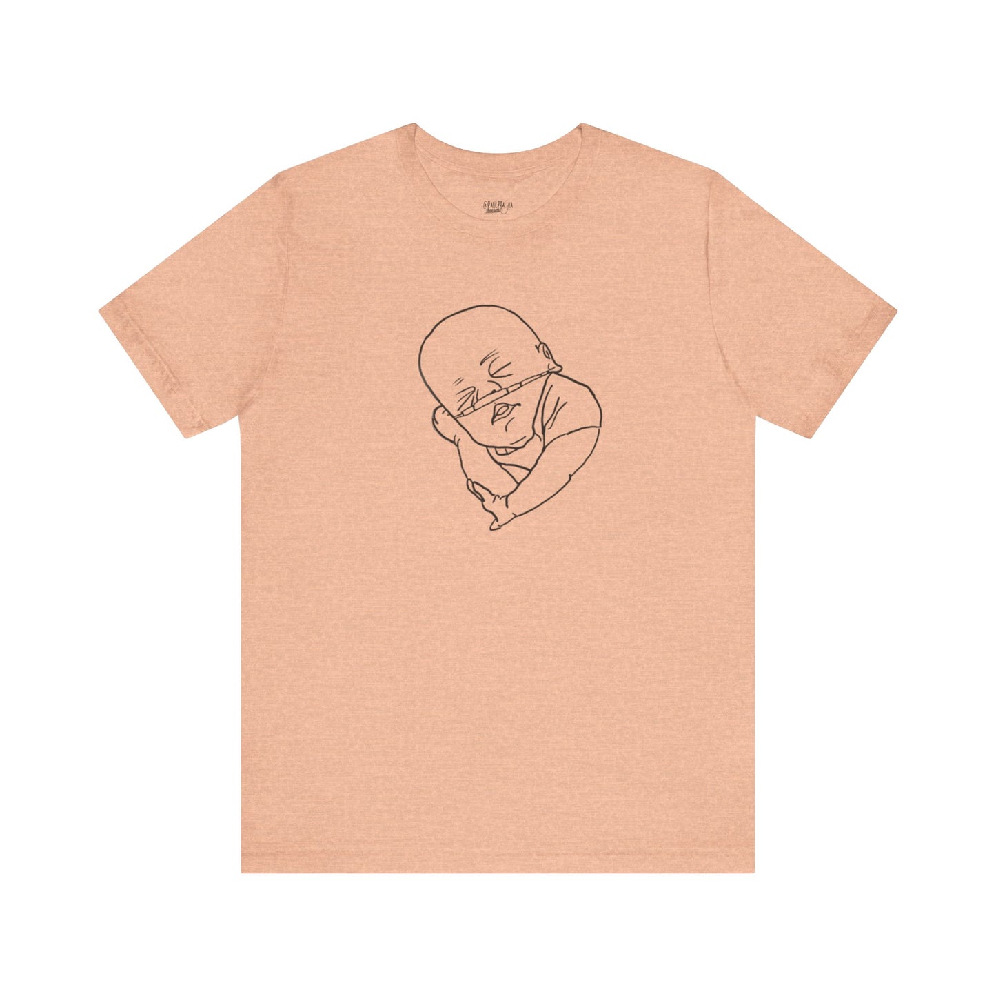 T-Shirt Hand-Drawn Preemie with O2 Support for NICU Awareness