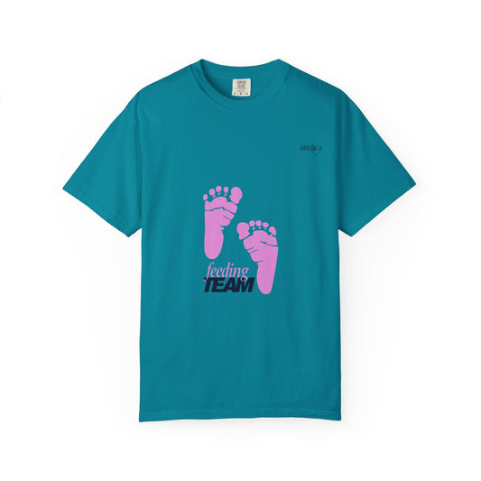 NICU Feeding Team Unisex T-shirt with Small Feet Design