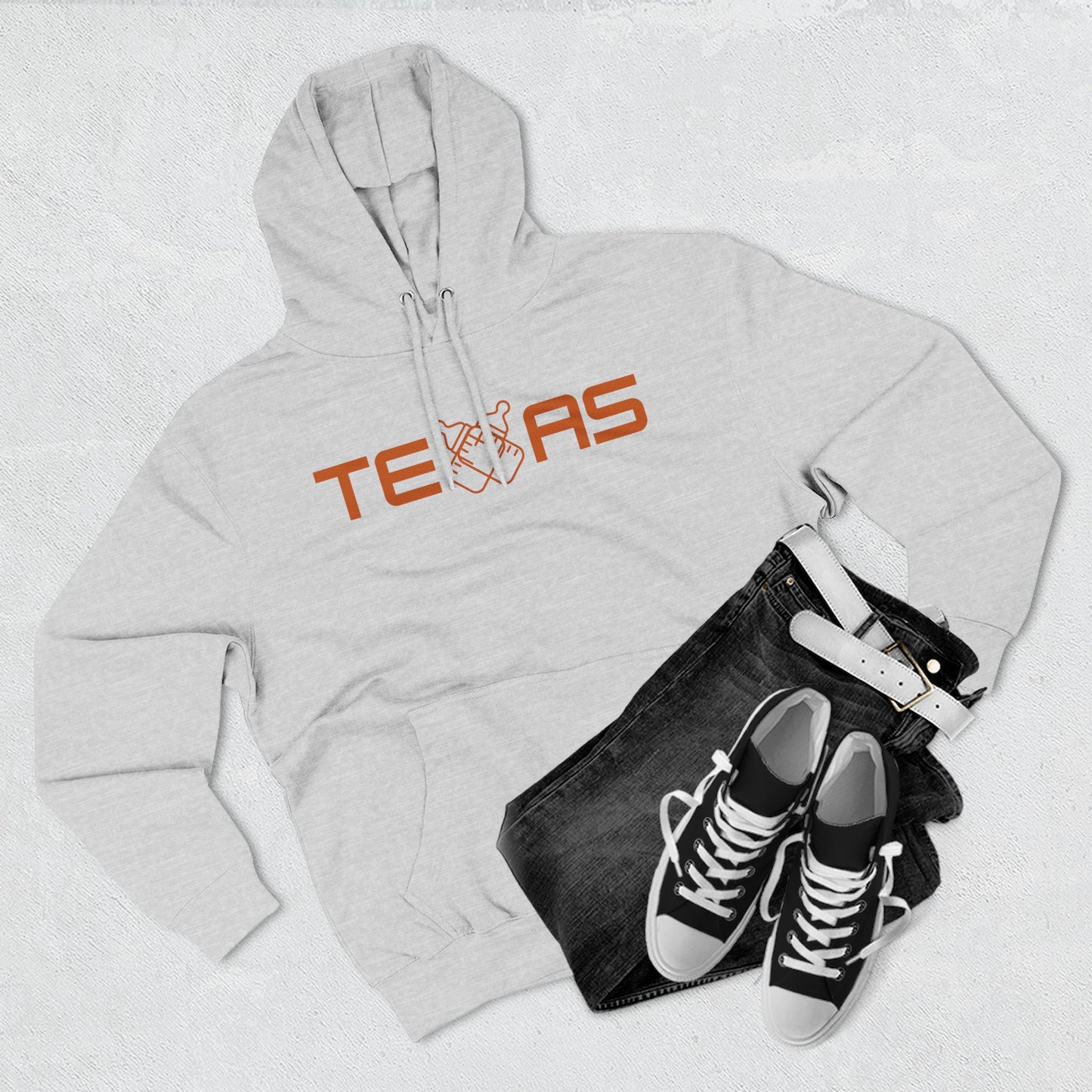 Texas Three-Panel Fleece Hoodie, Comfy Texas Sweatshirt, Cozy Hoodie for Fans, Gift for Texans, Stylish Casualwear