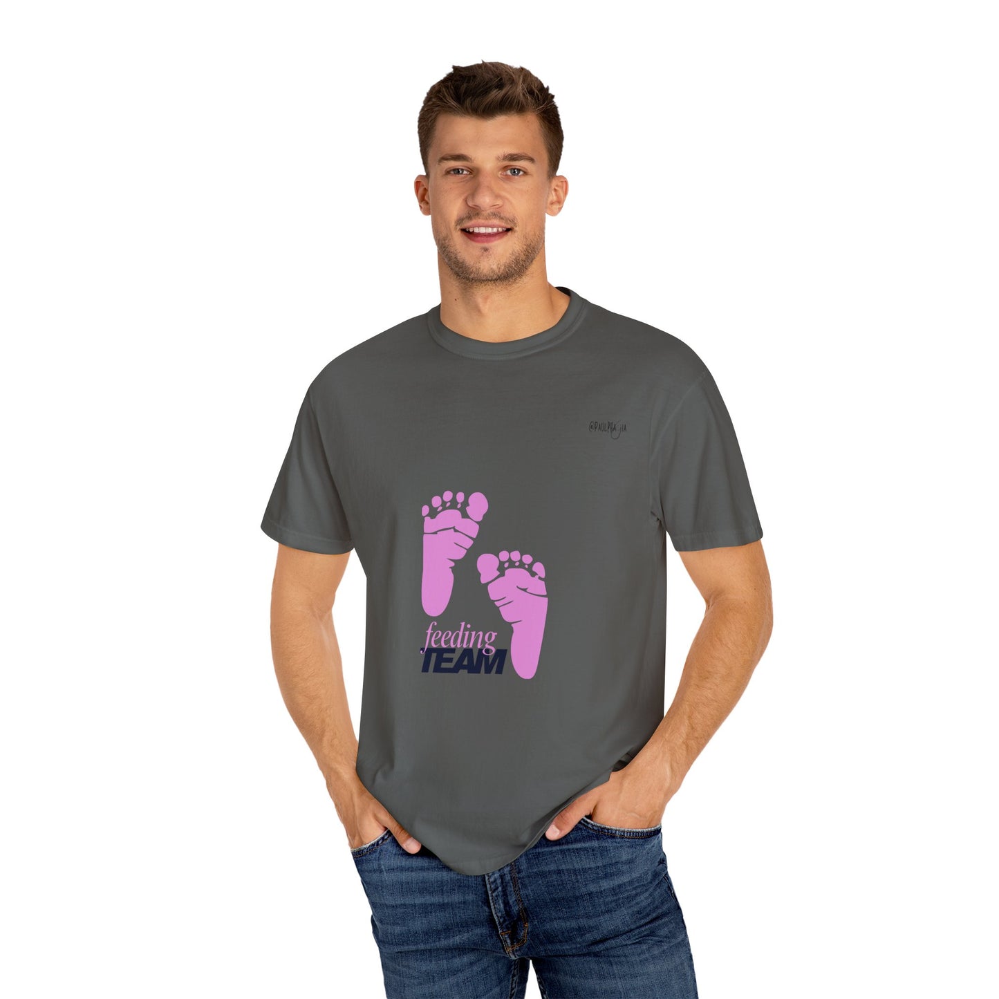 NICU Feeding Team Unisex T-shirt with Small Feet Design