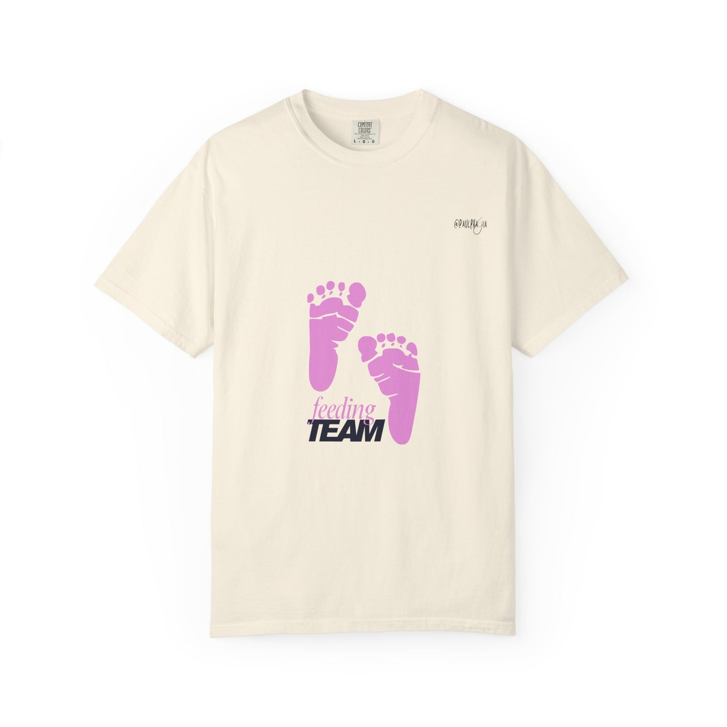 NICU Feeding Team Unisex T-shirt with Small Feet Design