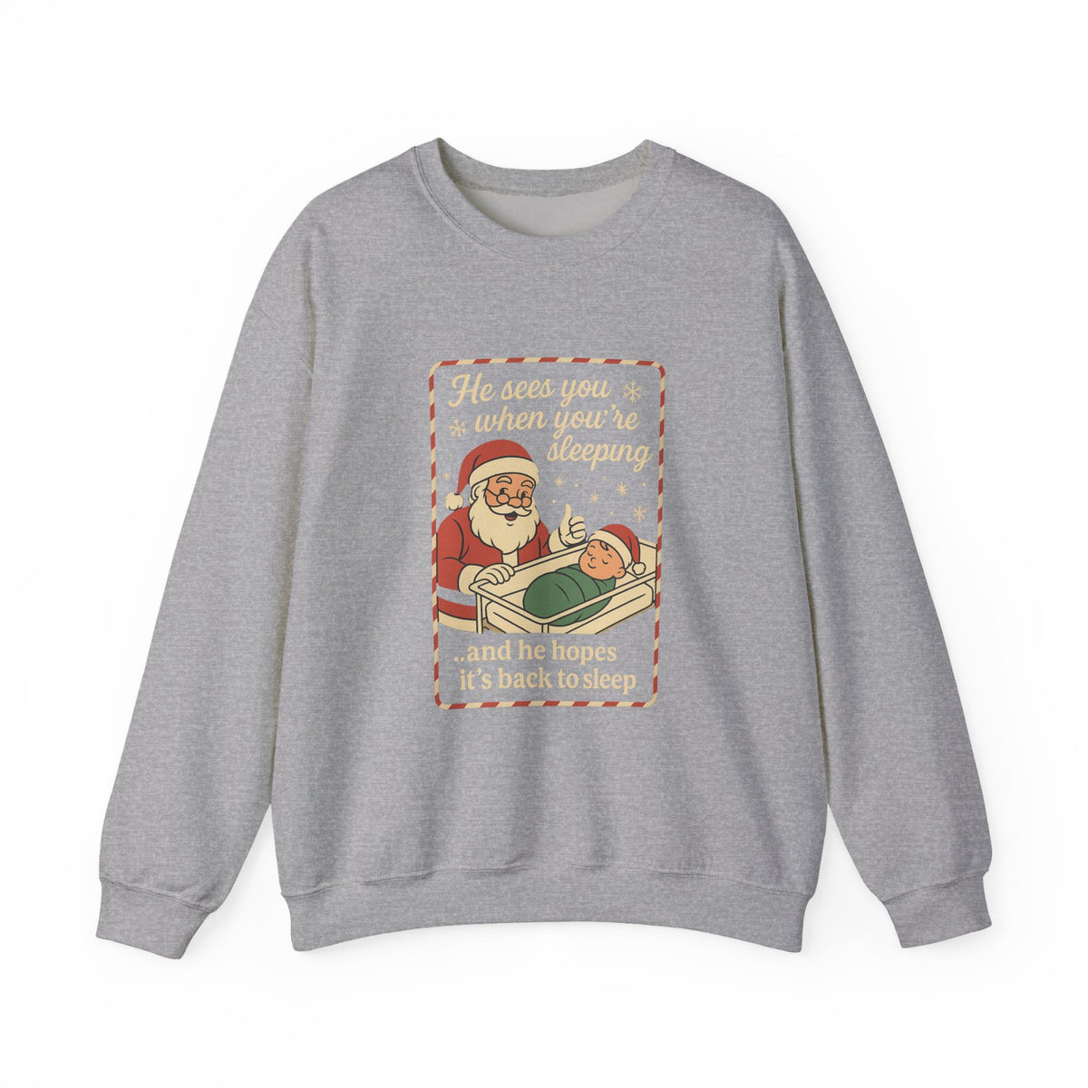 Santa's Sleepy Sweater - Holiday Humor