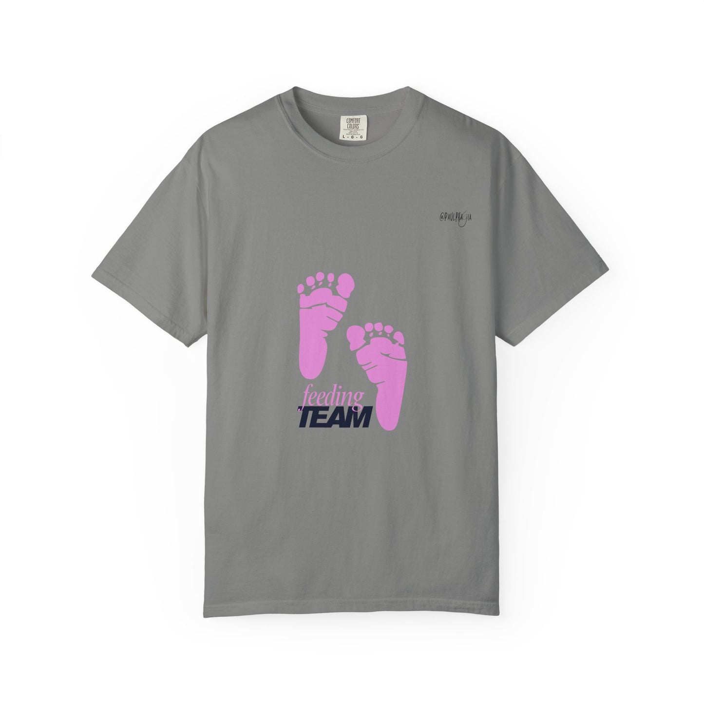 NICU Feeding Team Unisex T-shirt with Small Feet Design