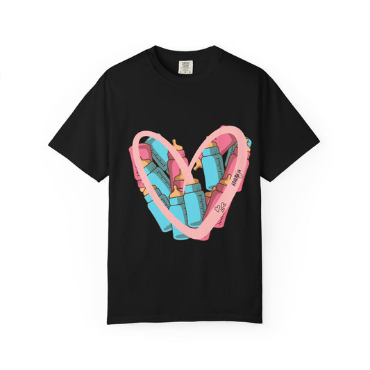 Heart Bottles Unisex T-shirt for NICU Feeding Therapists/Nurses