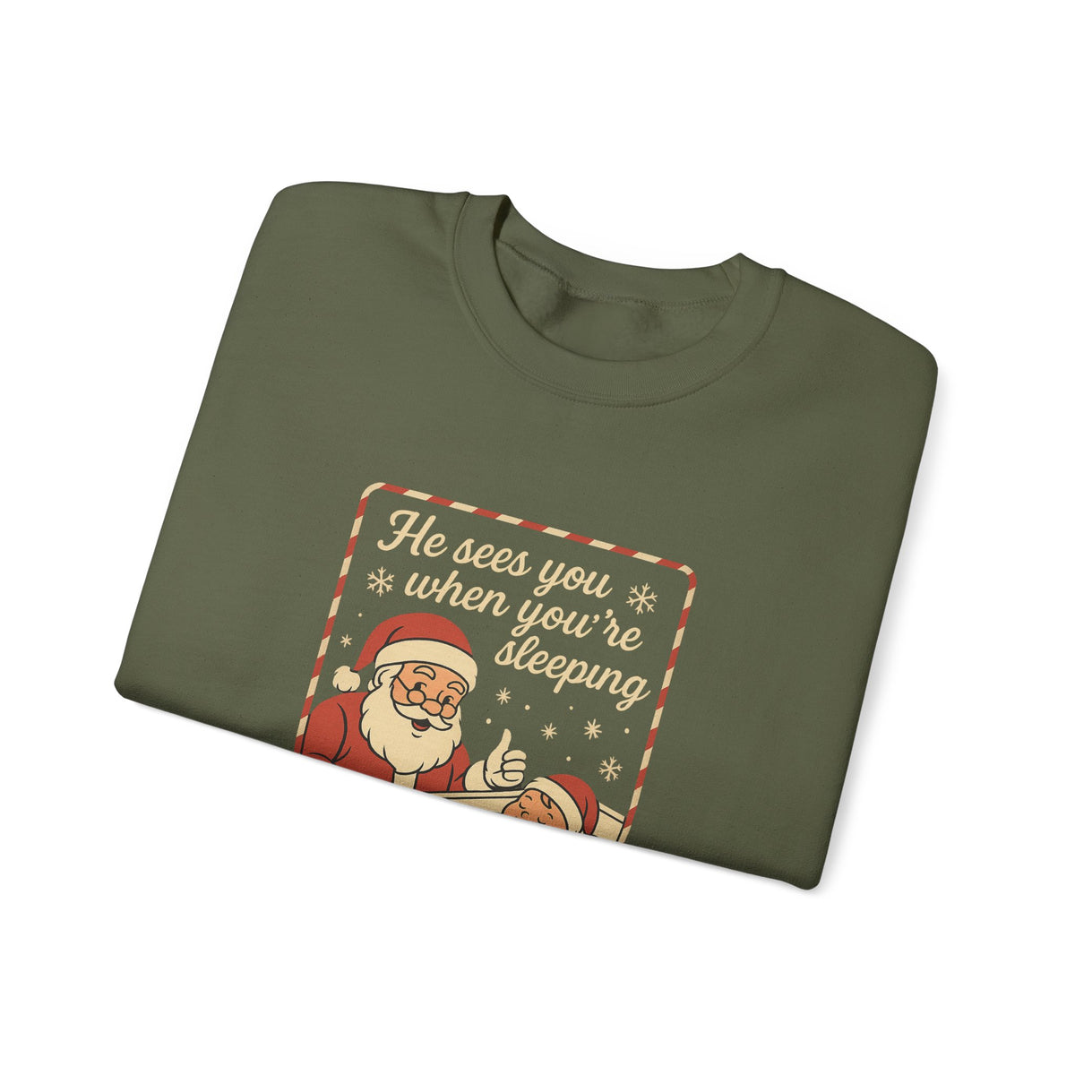 Santa's Sleepy Sweater - Holiday Humor
