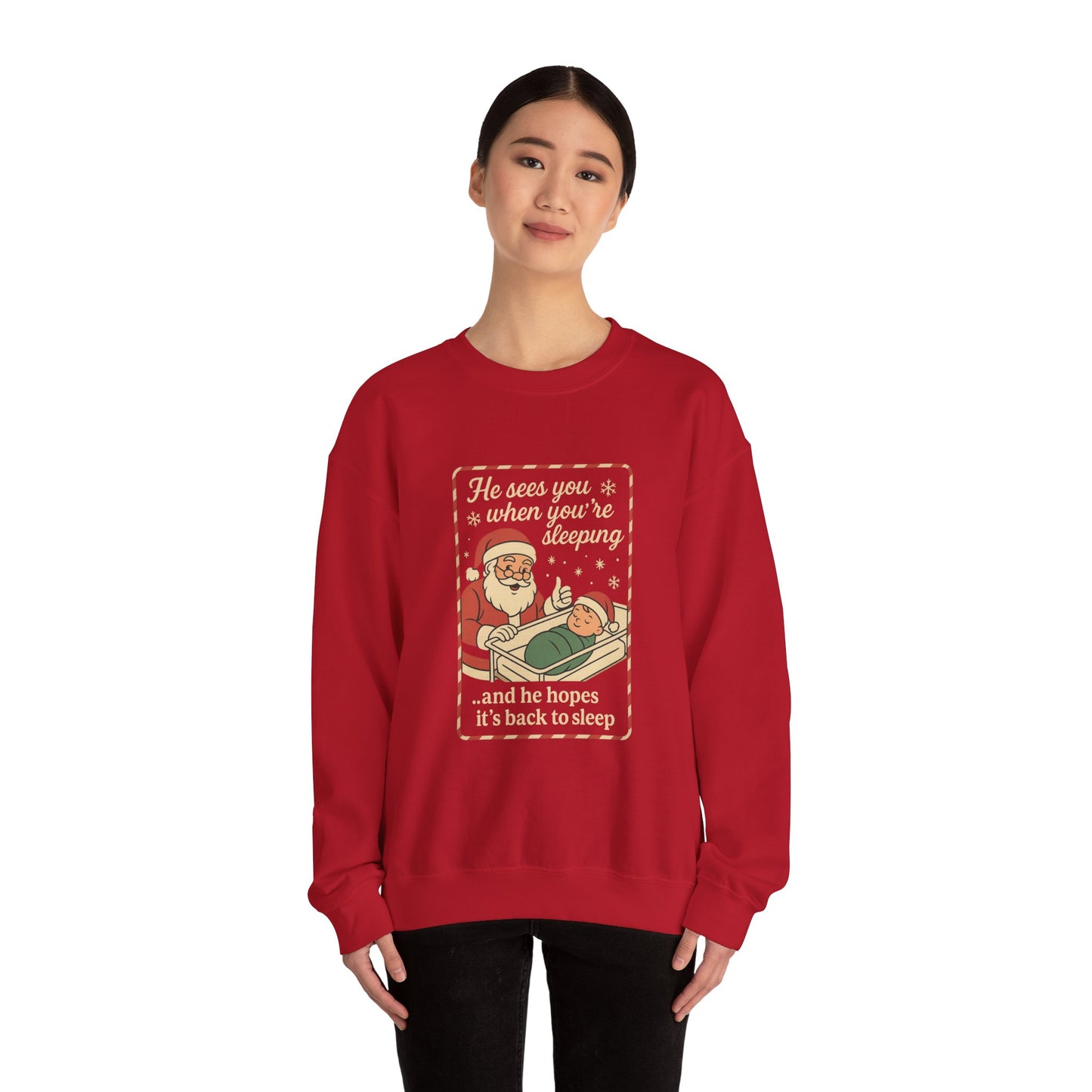 Santa's Sleepy Sweater - Holiday Humor