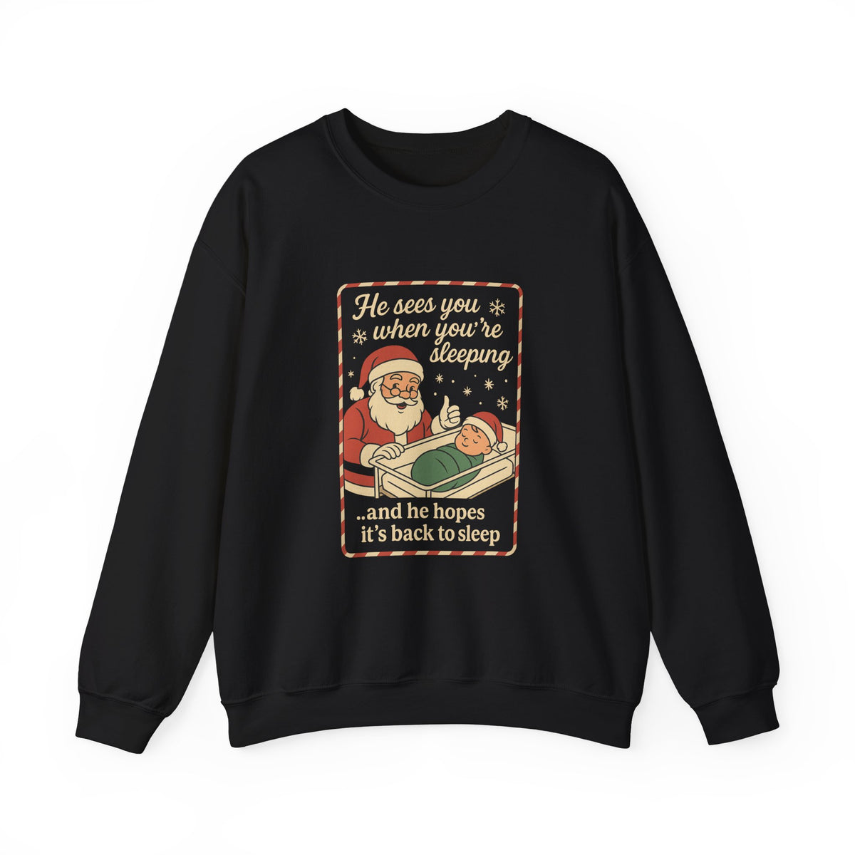Santa's Sleepy Sweater - Holiday Humor