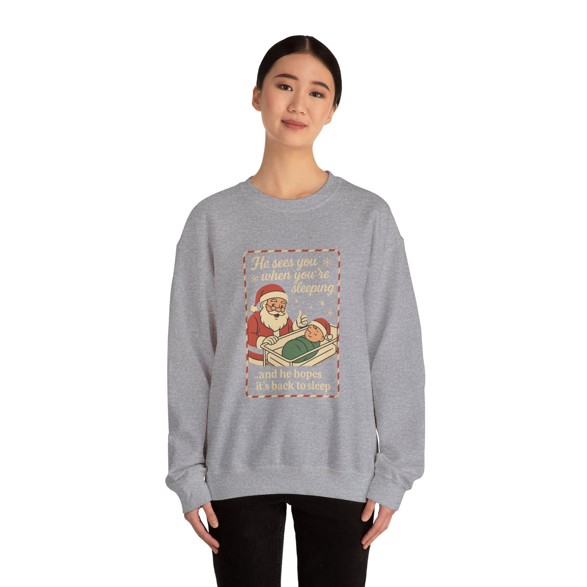 Santa's Sleepy Sweater - Holiday Humor