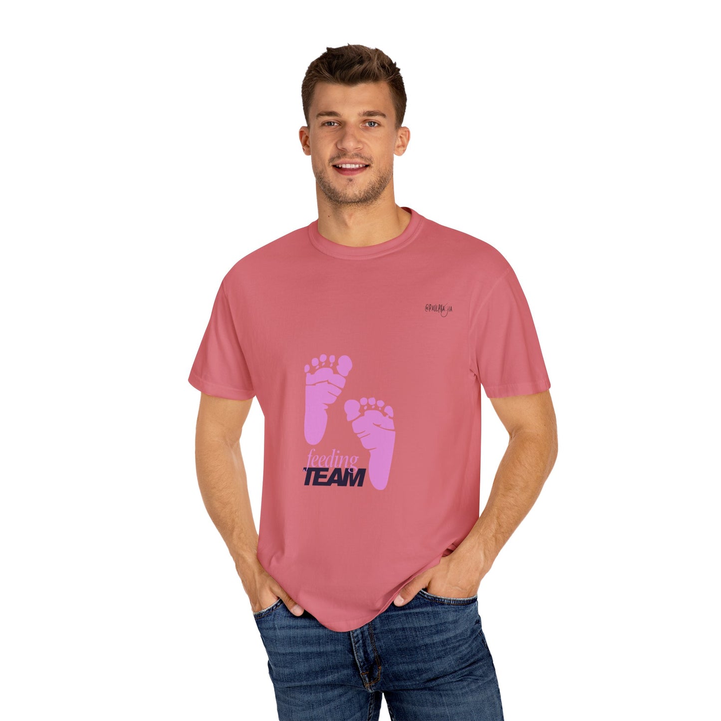 NICU Feeding Team Unisex T-shirt with Small Feet Design