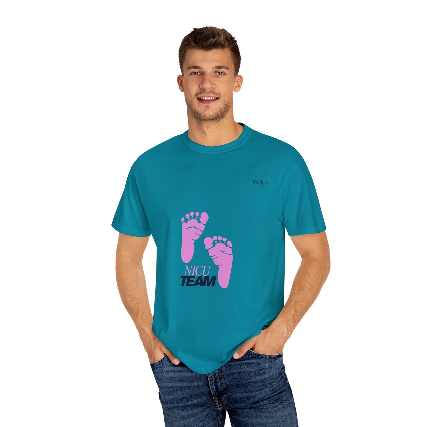 NICU Team Unisex T-shirt with Small Feet Design