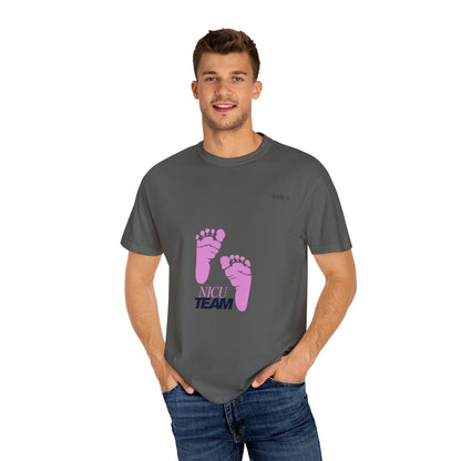 NICU Team Unisex T-shirt with Small Feet Design