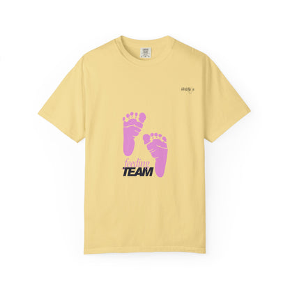 NICU Feeding Team Unisex T-shirt with Small Feet Design