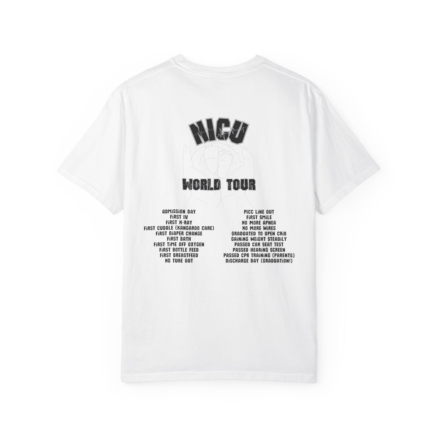 NICU World Tour Unisex T-shirt with Milestones