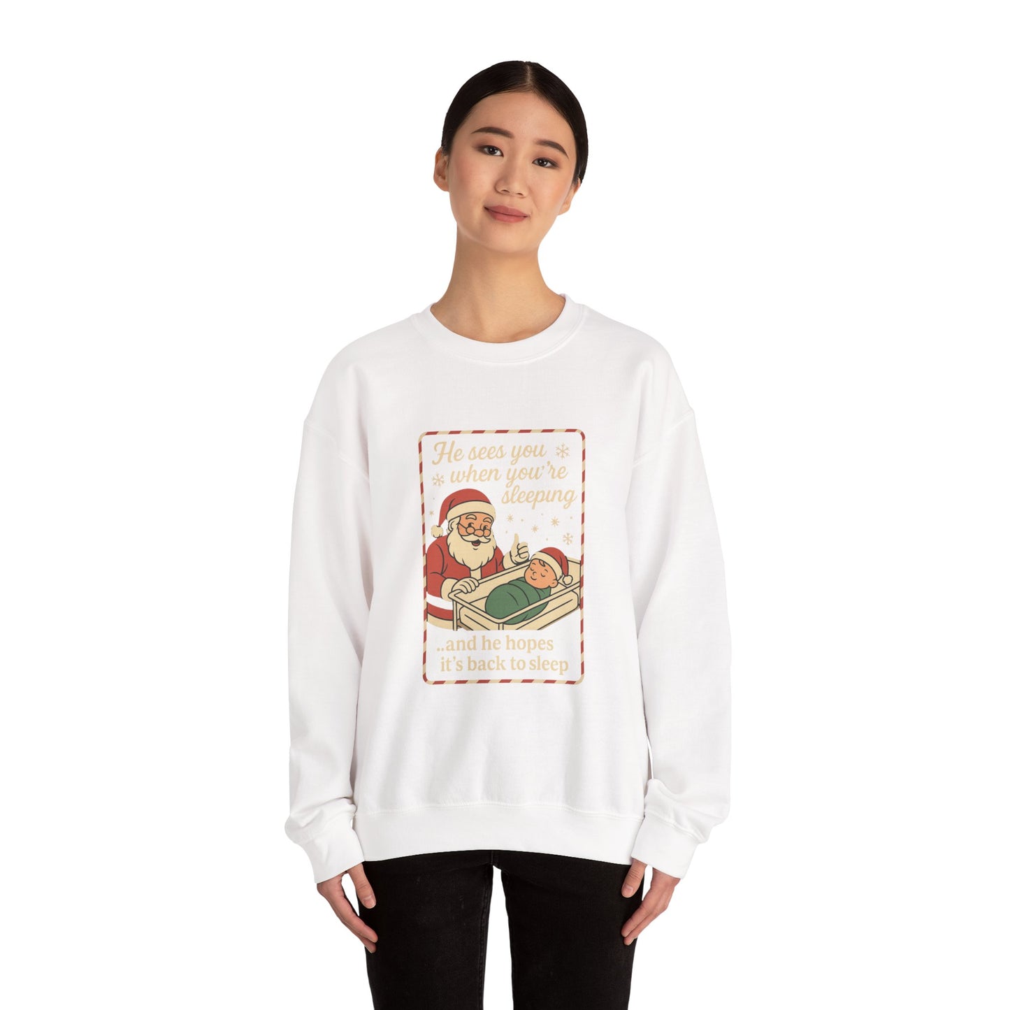 Santa's Sleepy Sweater - Holiday Humor