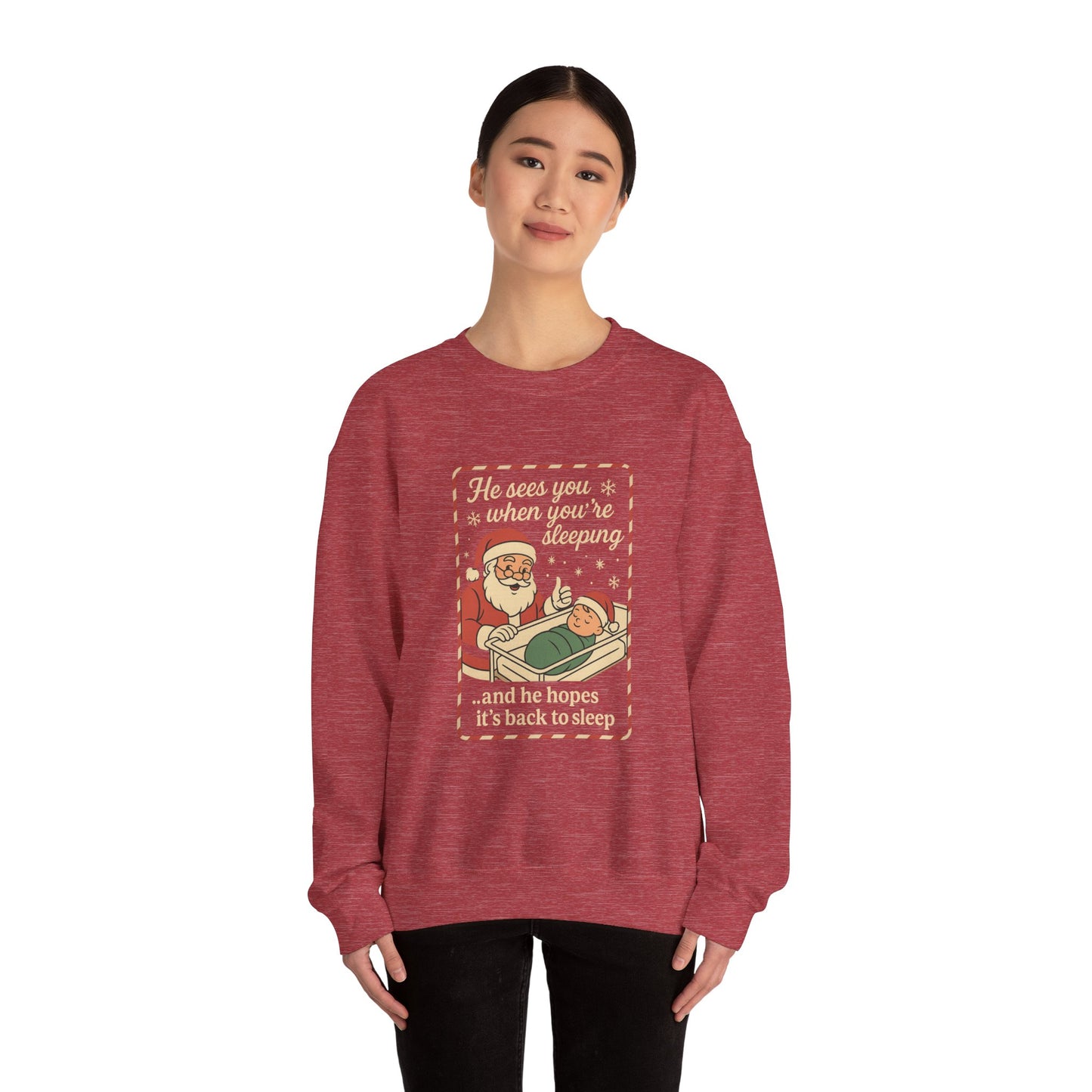 Santa's Sleepy Sweater - Holiday Humor