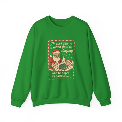 Santa's Sleepy Sweater - Holiday Humor