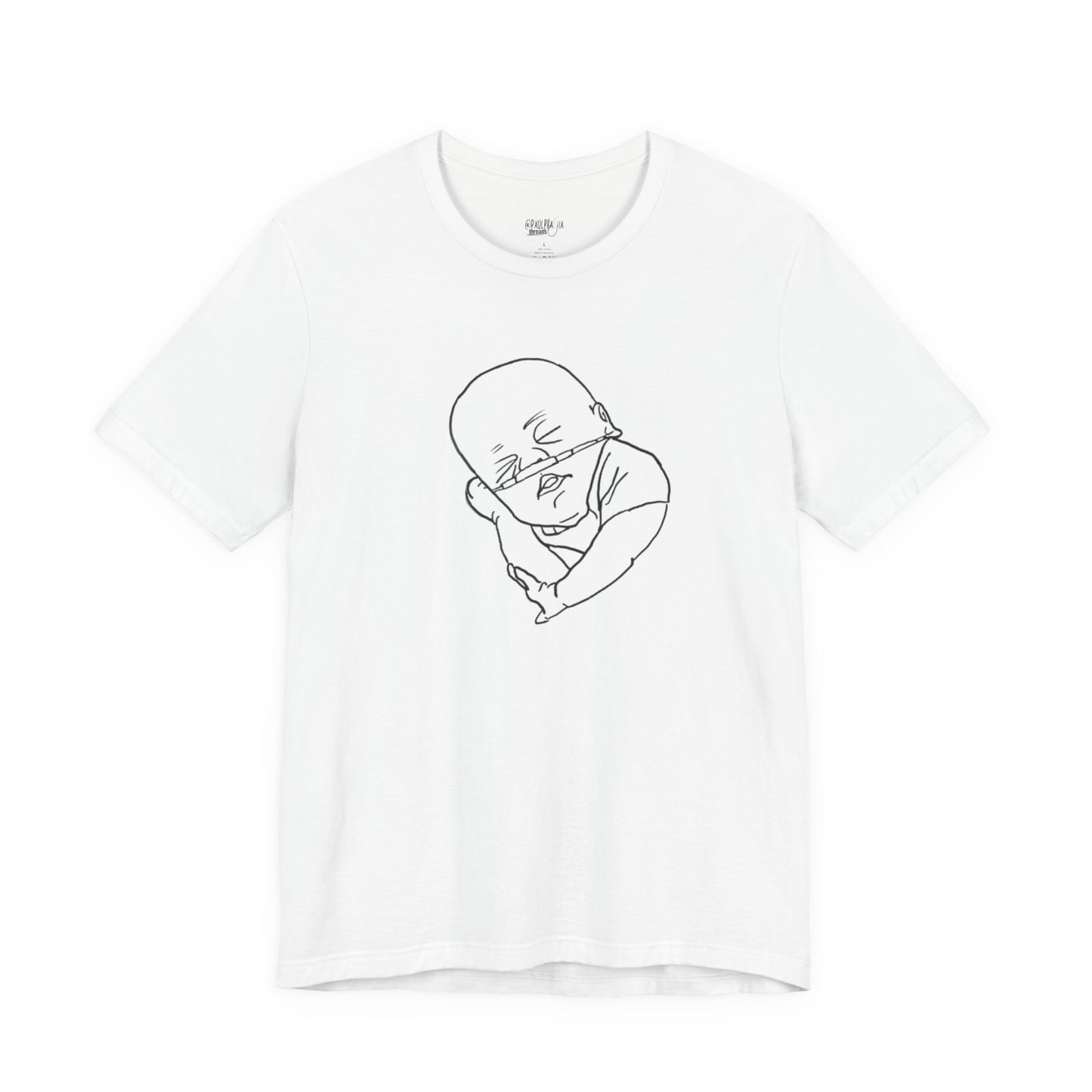 T-Shirt Hand-Drawn Preemie with O2 Support for NICU Awareness