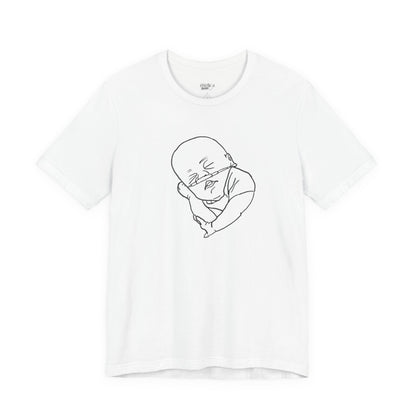 T-Shirt Hand-Drawn Preemie with O2 Support for NICU Awareness