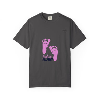 NICU Feeding Team Unisex T-shirt with Small Feet Design