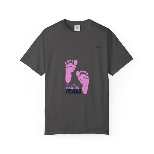 NICU Feeding Team Unisex T-shirt with Small Feet Design
