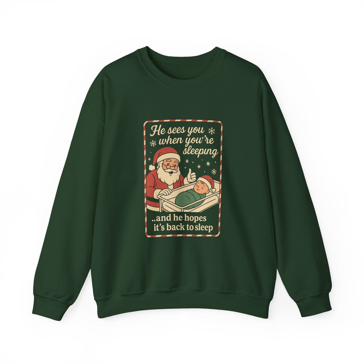 Santa's Sleepy Sweater - Holiday Humor
