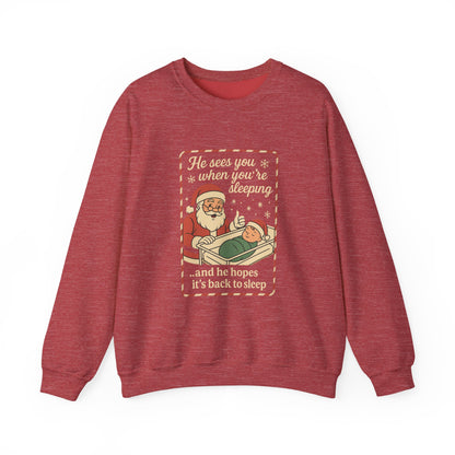 Santa's Sleepy Sweater - Holiday Humor