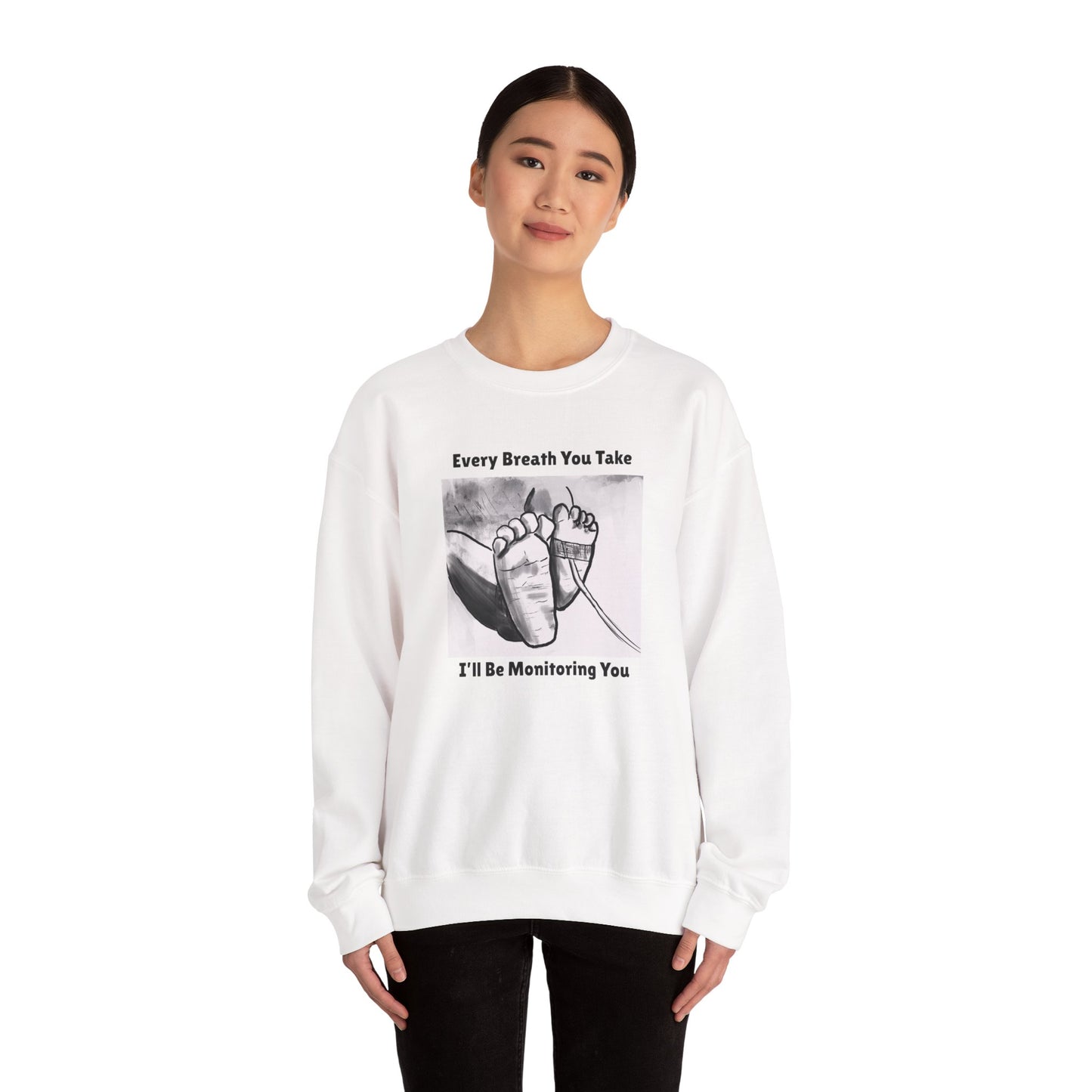 Preemie Feet Monitoring Unisex Sweatshirt - Perfect for NICU