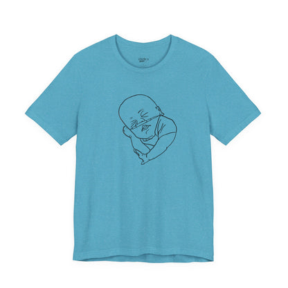 T-Shirt Hand-Drawn Preemie with O2 Support for NICU Awareness