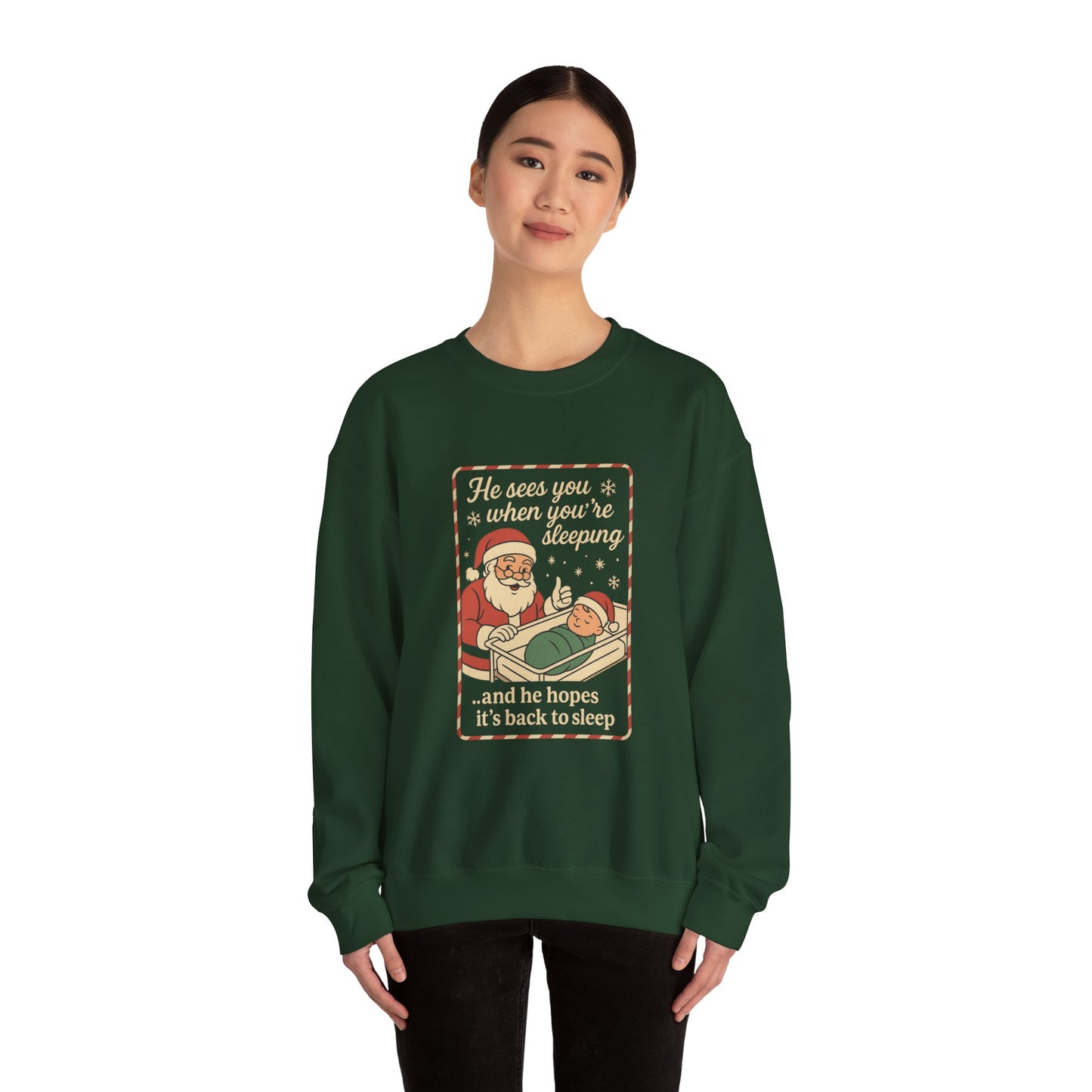 Santa's Sleepy Sweater - Holiday Humor