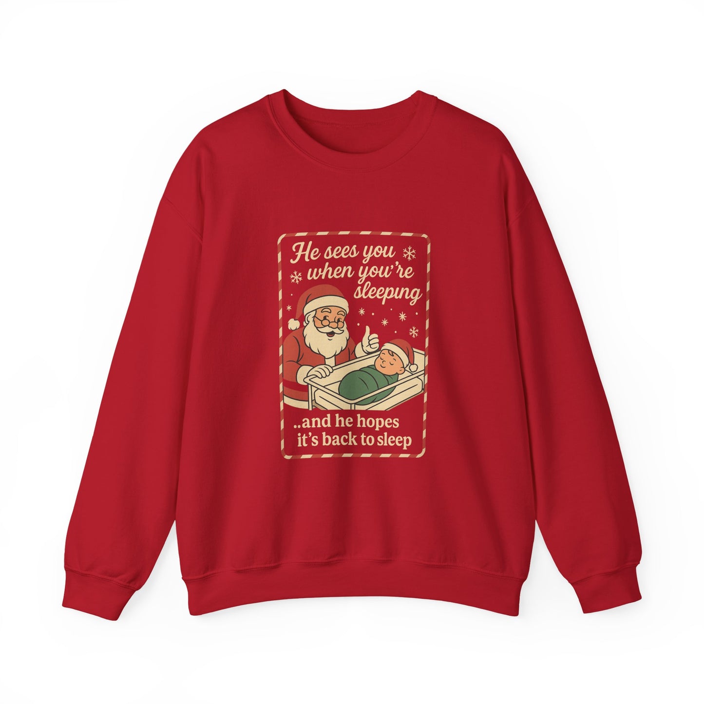Santa's Sleepy Sweater - Holiday Humor