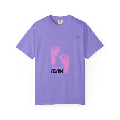 NICU Feeding Team Unisex T-shirt with Small Feet Design