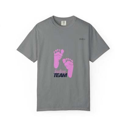 NICU Feeding Team Unisex T-shirt with Small Feet Design