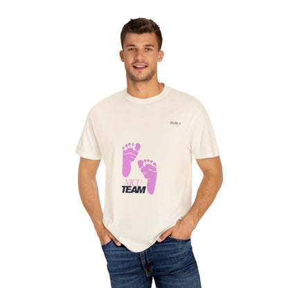 NICU Team Unisex T-shirt with Small Feet Design
