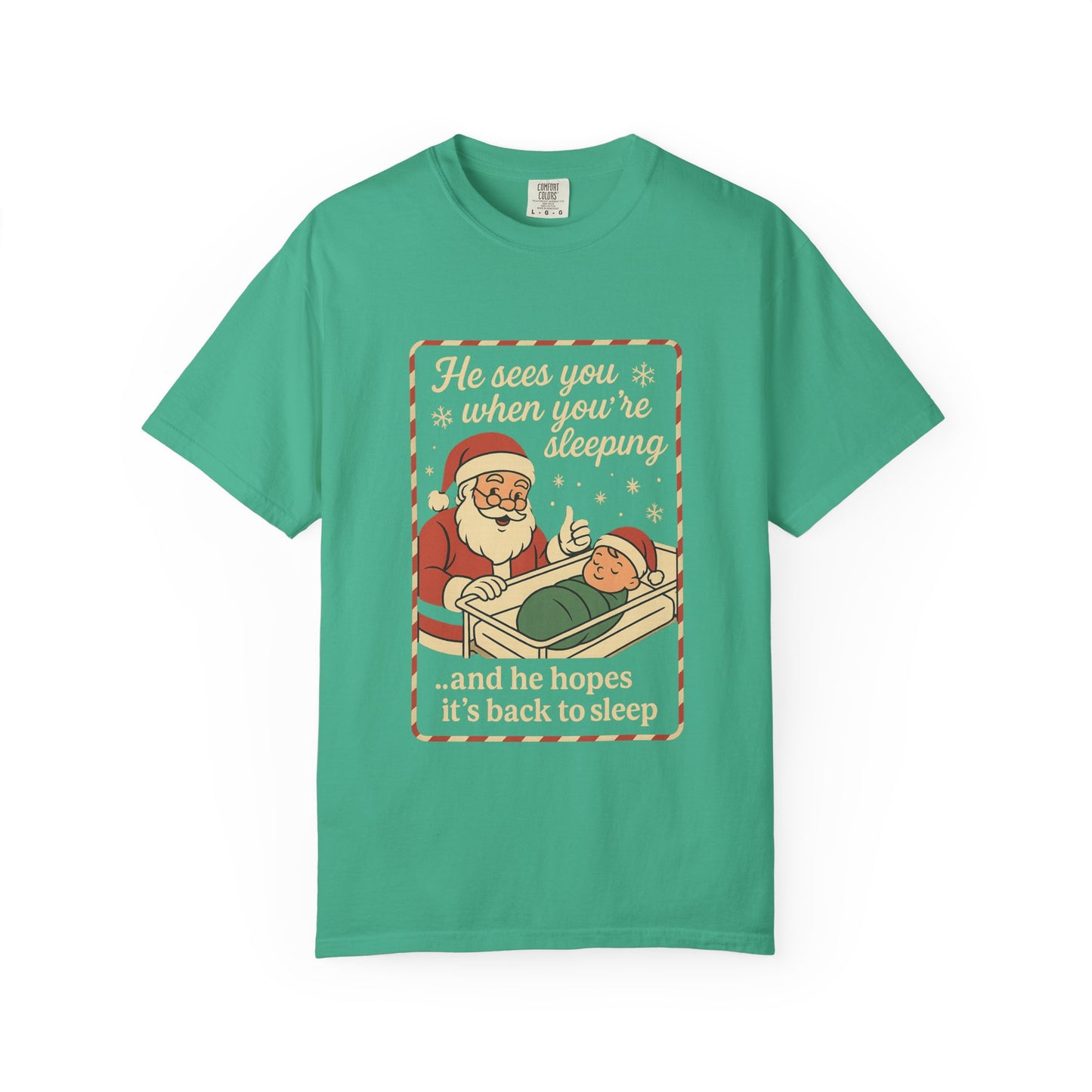 Santa's Sleepy T-Shirt - Holiday Humor Tee