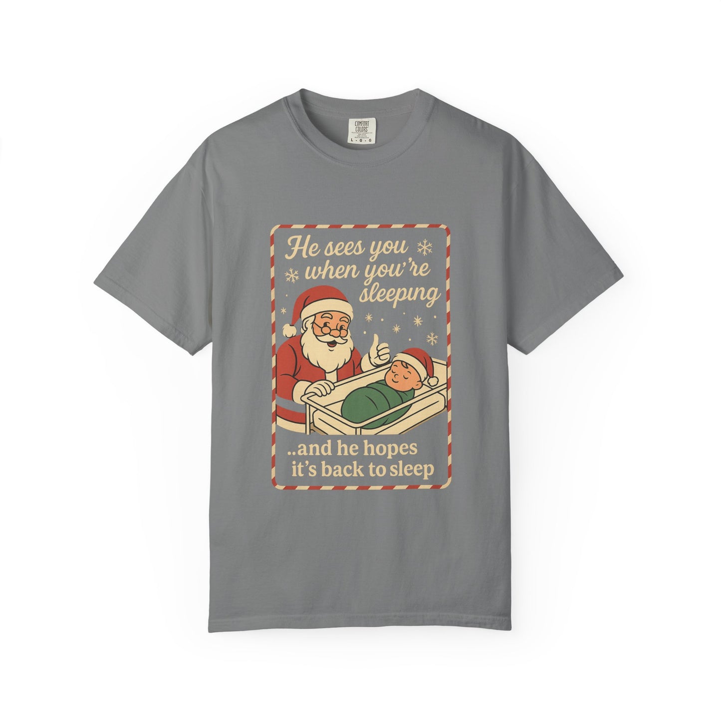 Santa's Sleepy T-Shirt - Holiday Humor Tee