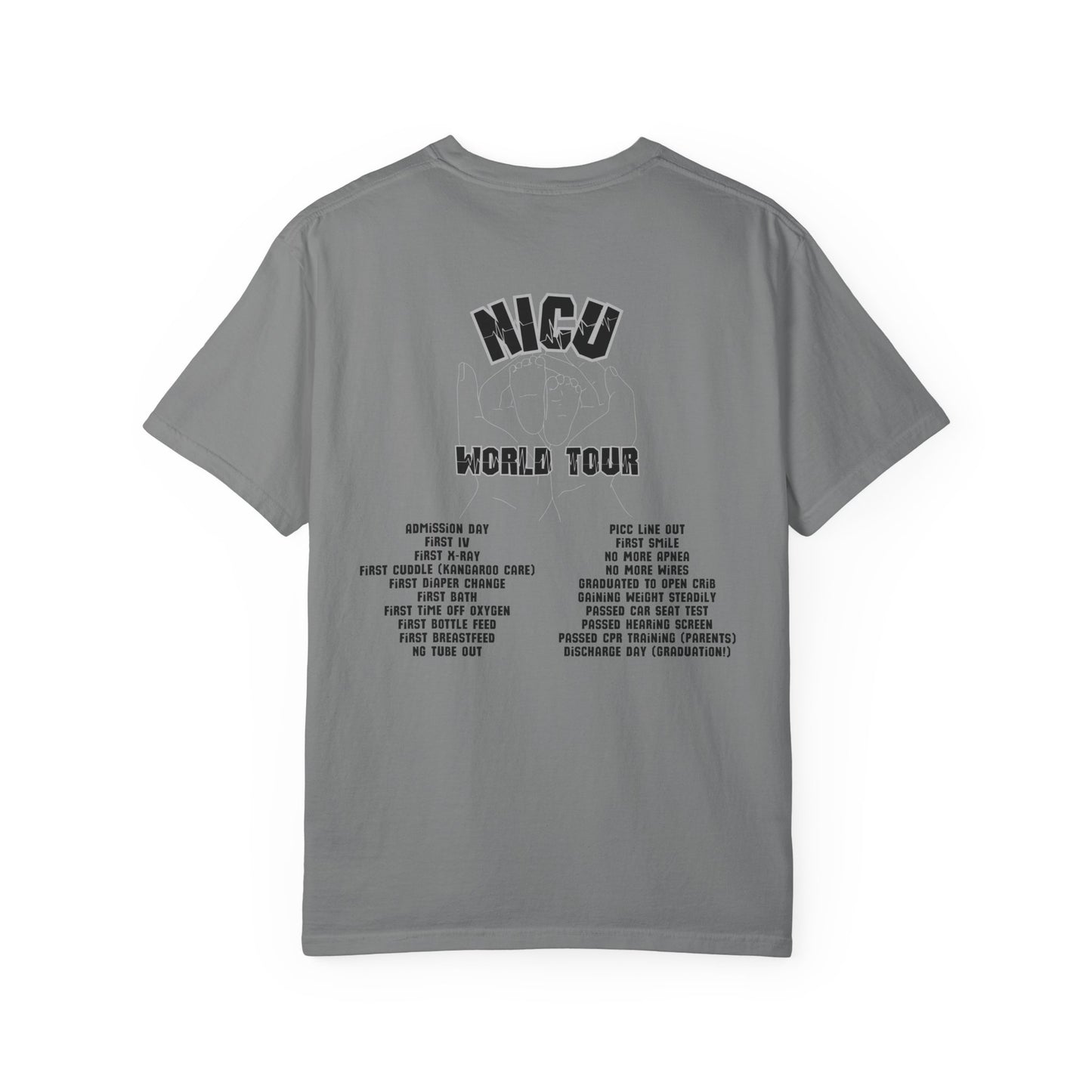 NICU World Tour Unisex T-shirt with Milestones