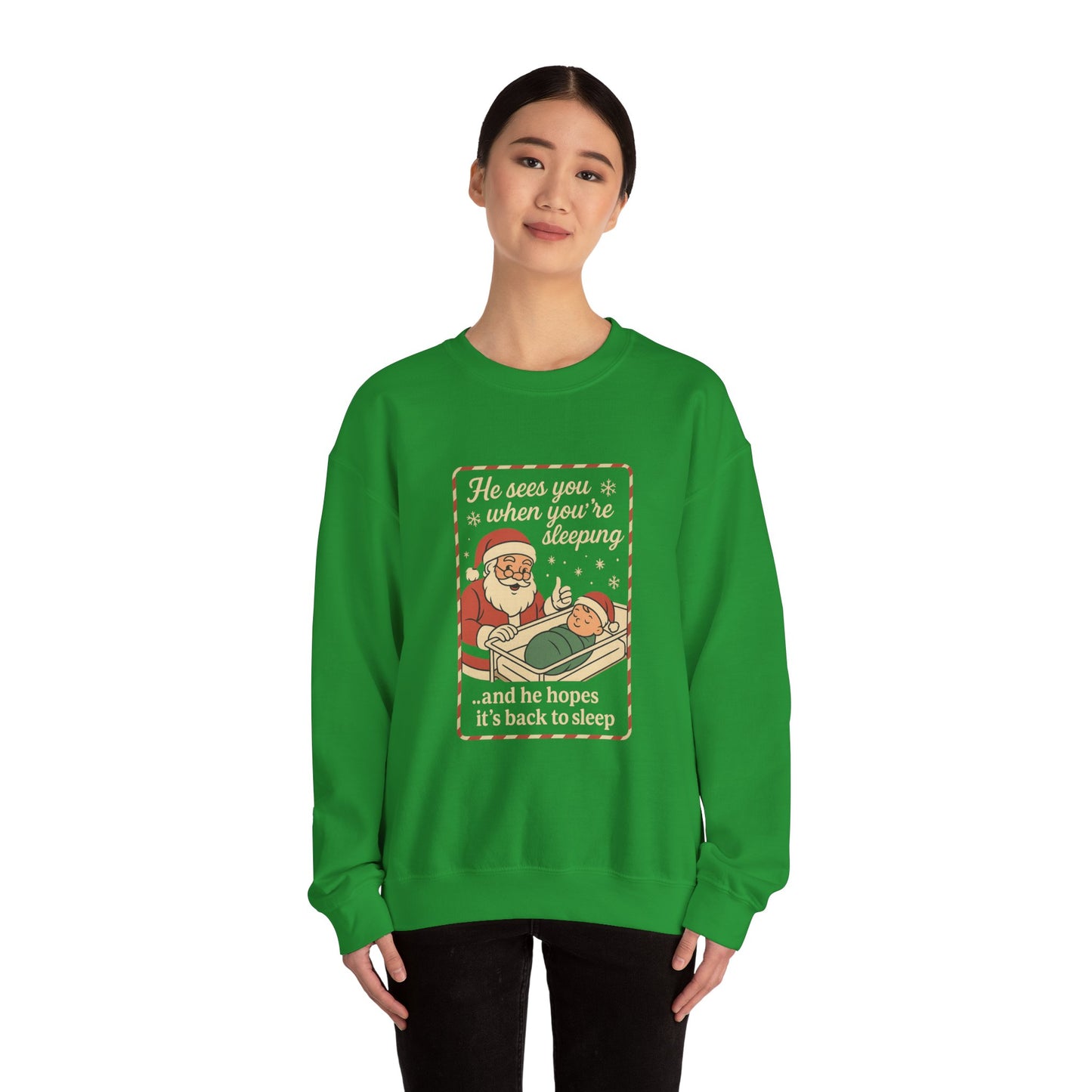 Santa's Sleepy Sweater - Holiday Humor