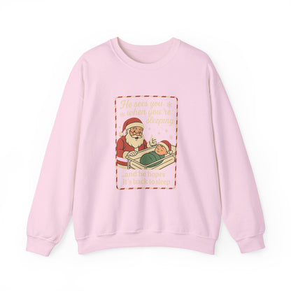 Santa's Sleepy Sweater - Holiday Humor