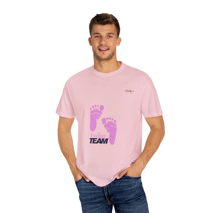 NICU Feeding Team Unisex T-shirt with Small Feet Design
